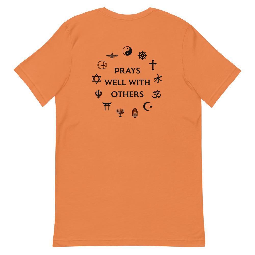 Prays Well With Others Short-Sleeve Unisex T-Shirt, Spiritual Clothing & Apparel, VOLTLIN