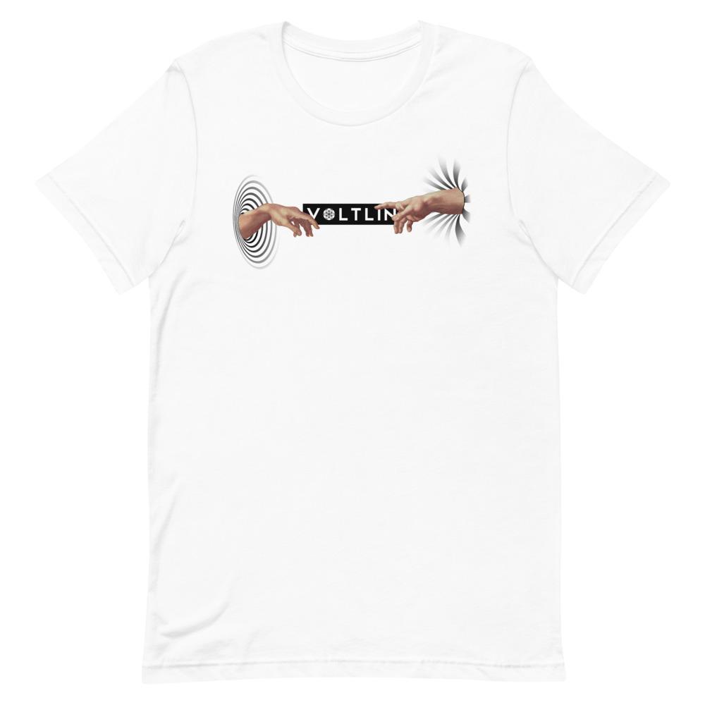 Voltlin Michelangelo Hand Of God Short-Sleeve Unisex T-Shirt, Spiritual Clothing & Apparel, VOLTLIN