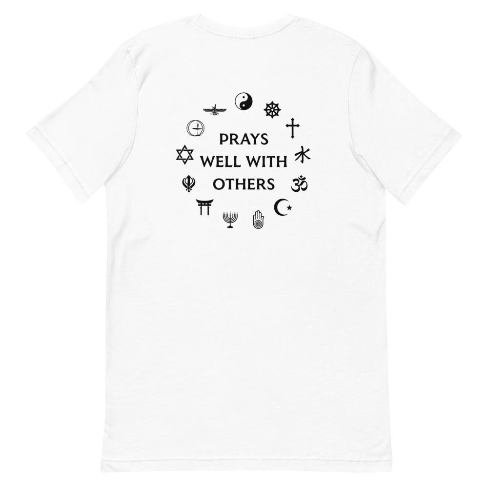 Prays Well With Others Short-Sleeve Unisex T-Shirt, Spiritual Clothing & Apparel, VOLTLIN