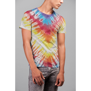 Rainbow Vee Tie Dye Unisex T-Shirts